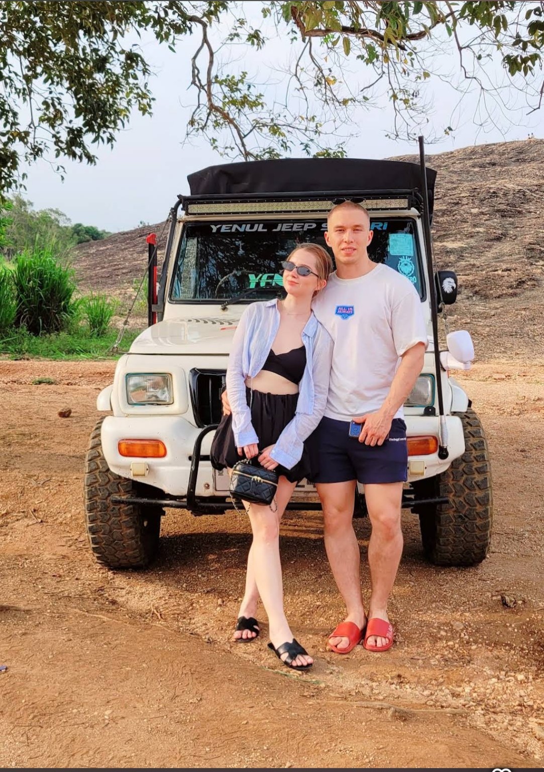 Guests on Yenul Jeep Safari jeep